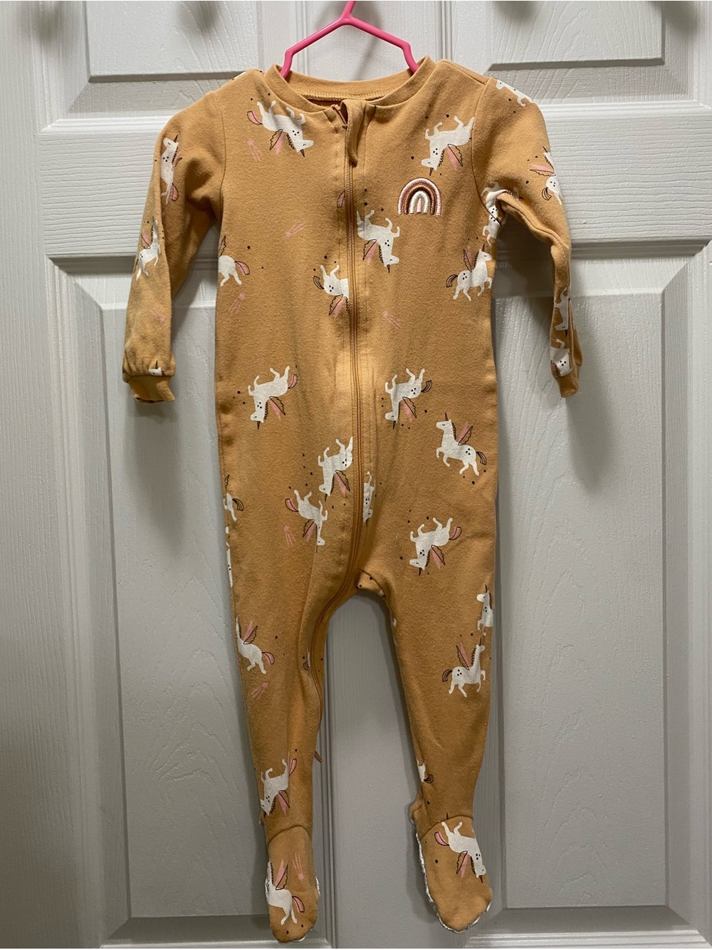 Pekkle Unicorn Tan Footed Sleeper